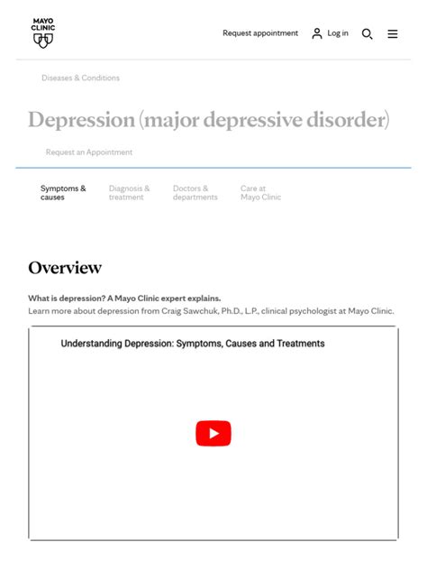 depression symptoms mayo clinic